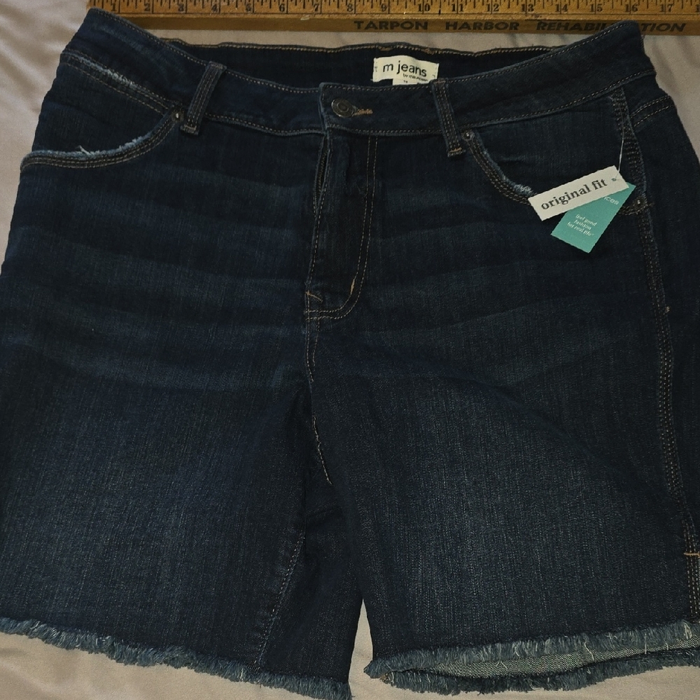 Maurices Dark Blue Denim Shorts